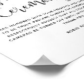 Modernes, Schwarz-Weiß-Zeichen, ohne Anschluss Poster (Ecke)