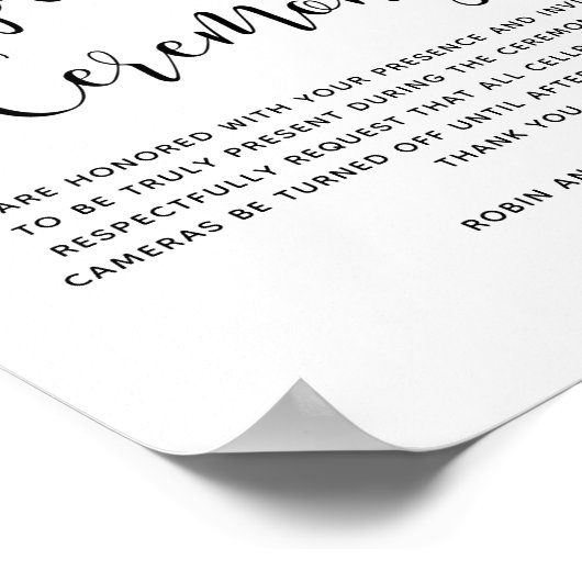 Modernes, Schwarz-Weiß-Zeichen, ohne Anschluss Poster (Ecke)