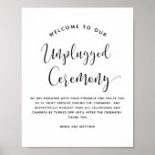 Modernes, Schwarz-Weiß-Zeichen, ohne Anschluss Poster (Vorne)