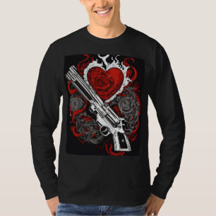 "Modernes Schwarz-Weiß-Zeichn eines Rauchers" T-Shirt