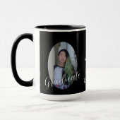 Modernes Schwarz-Weiß-Zweier-Foto-Abitur Tasse (Links)