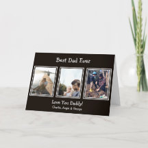 Modernes Schwarz-weißes 3 Foto Bester Vater je