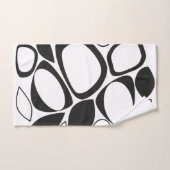 Modernes Schwarz-weißes Abstraktes Design Badhandtuch Set (Handtuch)