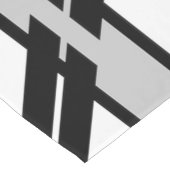 Modernes Schwarz-weißes Abstraktes Skyline-Muster Kurzer Tischläufer (Ecke)