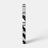 Modernes Schwarz-weißes Abstraktes Skyline-Muster Samsung Galaxy Hülle (Linke Seite)