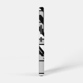 Modernes Schwarz-weißes Abstraktes Skyline-Muster Samsung Galaxy Hülle (Rechte Seite)