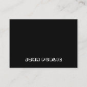 Modernes Schwarz-weißes B&W Elegantes Minimalistis Visitenkarte (Vorderseite)