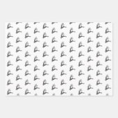 Modernes Schwarz-weißes Beige Nordischer Weihnacht Geschenkpapier Set (Vorderseite 2)