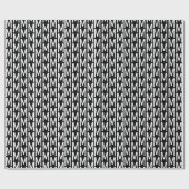 Modernes, Schwarz-weißes, benutzerdefiniertes Mono Geschenkpapier (Flach)