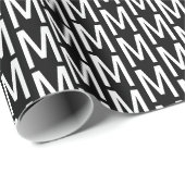 Modernes, Schwarz-weißes, benutzerdefiniertes Mono Geschenkpapier (Rolleneckpunkt)