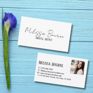 Modernes Schwarz-weißes, Berufliches Foto Visitenkarte