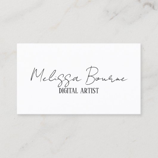 Modernes Schwarz-weißes, Berufliches Foto Visitenkarte (Vorderseite)