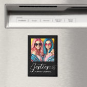 /Modernes Schwarz-weißes Bestie-Foto Personalisier Magnet (In Situ (Geschirrspüler))