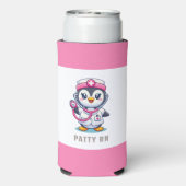 Modernes Schwarz-weißes Bestie Foto Personalisiert Selters Dosenkühler (Seltzer Rückseite)