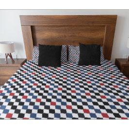 Modernes Schwarz-weißes Blaues Orangenfarben-Flag- Kissenbezug