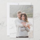 Modernes Schwarz-weißes Botanisches Script Vellum  Einladung (Rückseite)