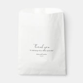 Modernes Schwarz-weißes Brautparty begünstigen Tas Geschenktütchen (Vorderseite)