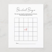 Modernes Schwarz-weißes Brautparty Bingo Game Flyer (Vorne)