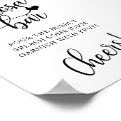 Modernes Schwarz-weißes Brautparty Party MIMOSA BA Poster (Ecke)