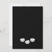 Modernes Schwarz-weißes Bunco-Party Einladung (Rückseite)