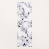 Modernes Schwarz-weißes Designer-Marmormuster Yogamatte (Vorderseite)