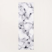 Modernes Schwarz-weißes Designer-Marmormuster Yogamatte (Rückseite)