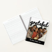 Modernes Schwarz-weißes Farbblock Dankbares Foto Notizblock (Innenseite)
