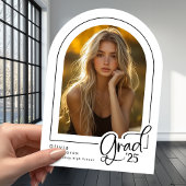 Modernes Schwarz-weißes Foto 2025 Grad Ankündigung