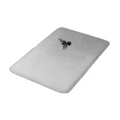 Modernes, Schwarz-weißes Foto für Vogeltauben Badematte (Schrägansicht)