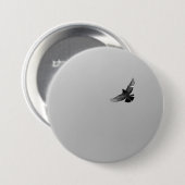 Modernes, Schwarz-weißes Foto für Vogeltauben Button (Vorne & Hinten)