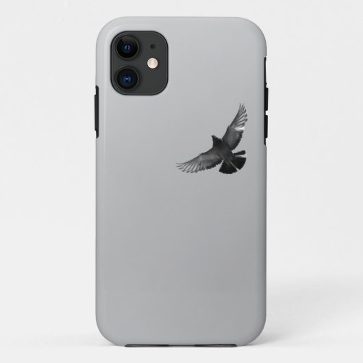 Modernes, Schwarz-weißes Foto für Vogeltauben Case-Mate iPhone Hülle (Rückseite)