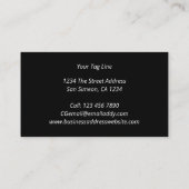 Modernes Schwarz-weißes Foto Personalisiert Visitenkarte (Rückseite)