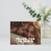 Modernes Schwarz-weißes Foto Postkarte (Stehend Vorderseite)