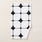Modernes Schwarz-weißes geometrisches Muster des M Badhandtuch Set (Handtuch)