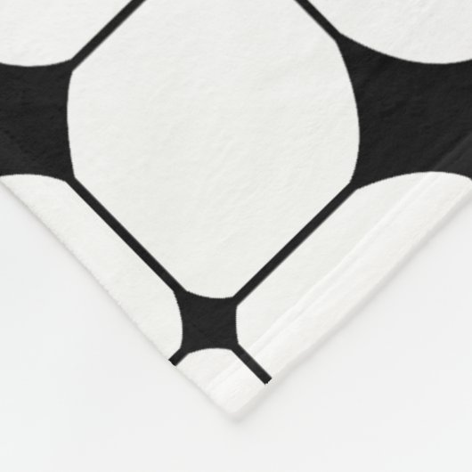 Modernes Schwarz-weißes geometrisches Muster des M Fleecedecke (Ecke)