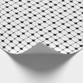 Modernes Schwarz-weißes geometrisches Muster des M Geschenkpapier (Ecke)