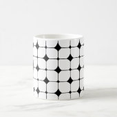 Modernes Schwarz-weißes geometrisches Muster des M Kaffeetasse (Mittel)