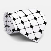 Modernes Schwarz-weißes geometrisches Muster des M Krawatte (Gerollt)