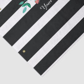 Modernes Schwarz-weißes gestreiftes Seidenpapier (Ausschnitt)