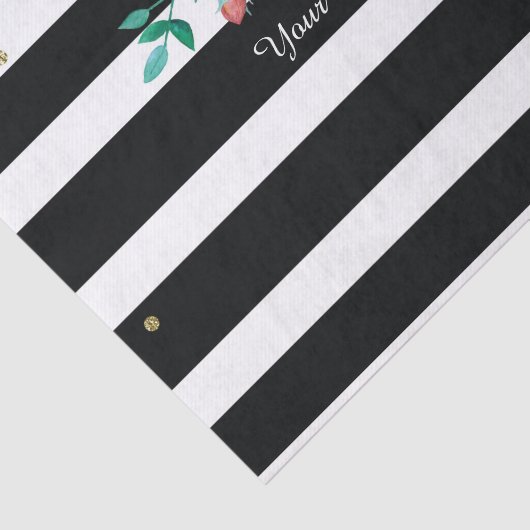 Modernes Schwarz-weißes gestreiftes Seidenpapier (Ausschnitt)