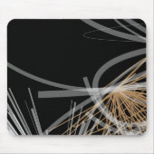 Modernes Schwarz-weißes Gold Abstract Design Mousepad (Vorne)