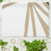 Modernes Schwarz-weißes Gold Abstrakt Geschirrtuch (Gefaltet)