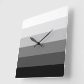 Modernes Schwarz-weißes Graustufenmuster Quadratische Wanduhr (Winkel)