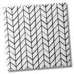 Modernes Schwarz-weißes Herringbone Fliese<br><div class="desc">Ein neuer Blick auf ein klassisches Muster. Nutzen Sie dieses einfache und schicke Schwarz-Weiß-Herringbone mit stylischen 'chaotischen Linien' als Hintergrund, um Ihren Wohnraum anzupassen. Sie können auch die Hintergrundfarbe ändern, um es wirklich zu Ihrem eigenen Aussehen zu machen. Und Sie können sogar die schwarzen Herringbone-Linien zu einer ganz anderen Farbe...</div>