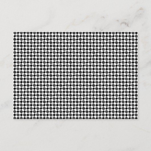 Modernes Schwarz-weißes Hochzeitsgedicht Begleitkarte (Rückseite)