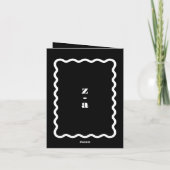 Modernes Schwarz-weißes Hochzeitsszenario-Foto Dankeskarte (Rückseite)