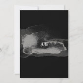 Modernes Schwarz-weißes Kalligrafie-Script-Foto Save The Date (Rückseite)