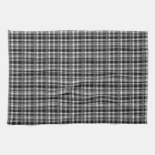 Modernes Schwarz-weißes kariert Handtuch (Horizontal)