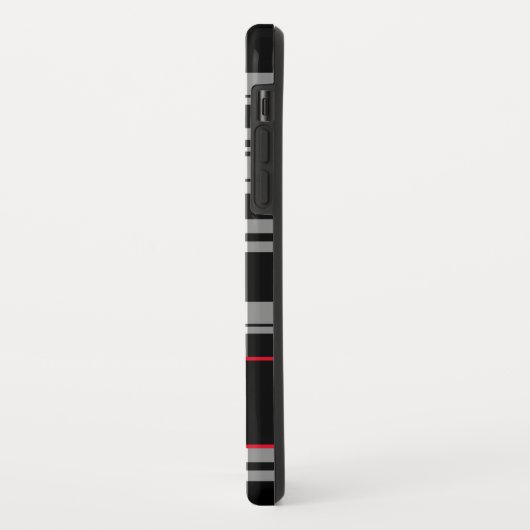 Modernes Schwarz-weißes Kariertes Muster Case-Mate iPhone Hülle (Hinten/Links)