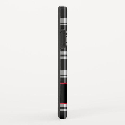 Modernes Schwarz-weißes Kariertes Muster Case-Mate iPhone Hülle (Hinten/Rechts)